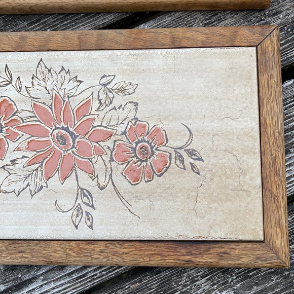 Vintage boho ceramic tile trivet - Picture 11 of 11